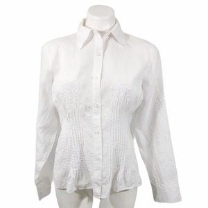 Ecologie White Linen Tailored Blouse